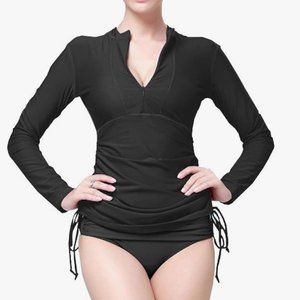 Women's UV Sun Protection Long Sleeve Rash Guard Wetsuit Top